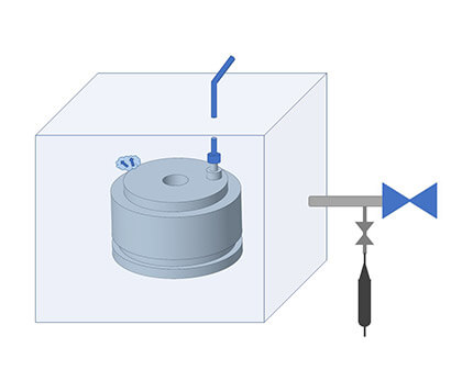 Graphic of the integral vacuum testing method