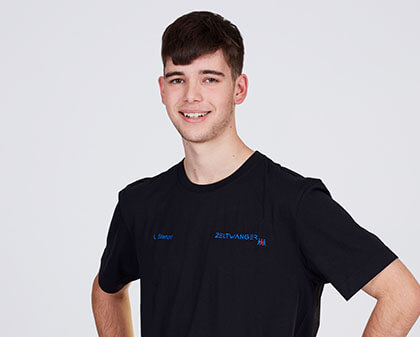 Lukas, Azubi bei Zeltwanger