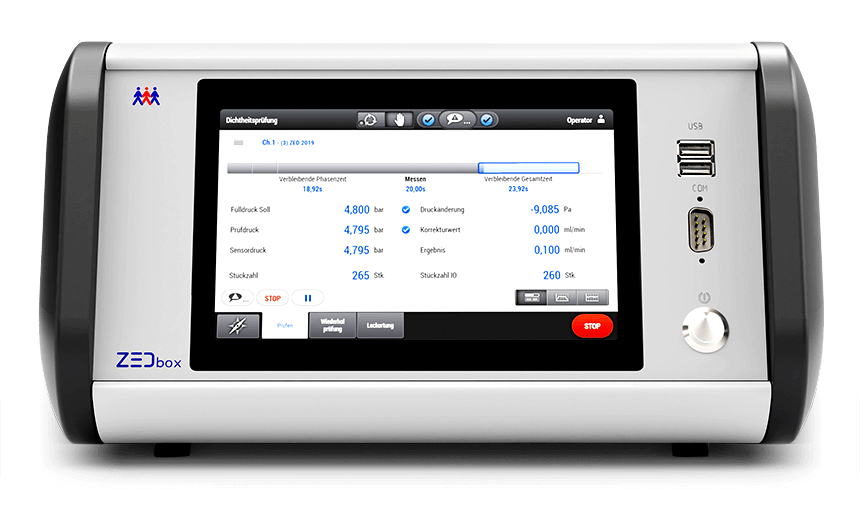 Řídicí jednotka ZEDbox pro test těsnosti vzduchem