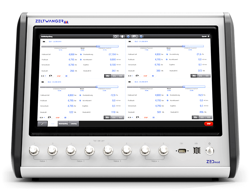 Přístroj na testování těsnosti ZEDmod pro test těsnosti vzduchem
