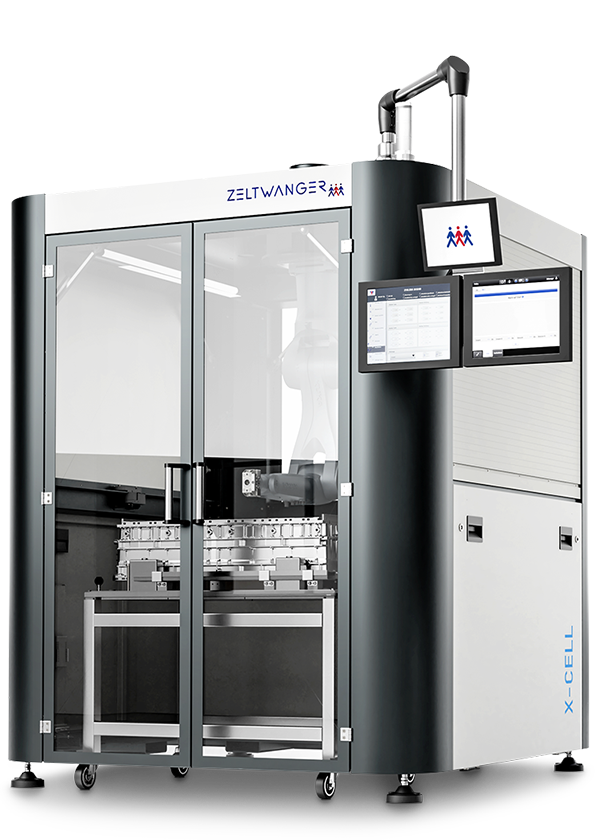 Seitenansicht ZEDcell Prüfanlage für Dichtheitsprüfung