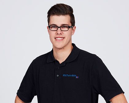 Fabien, Azubi bei Zeltwanger