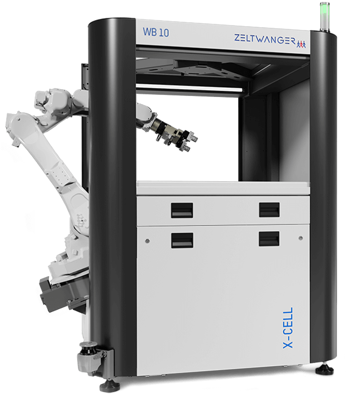 The X-CELL WB from ZELTWANGER for automated loading of CNC milling machines